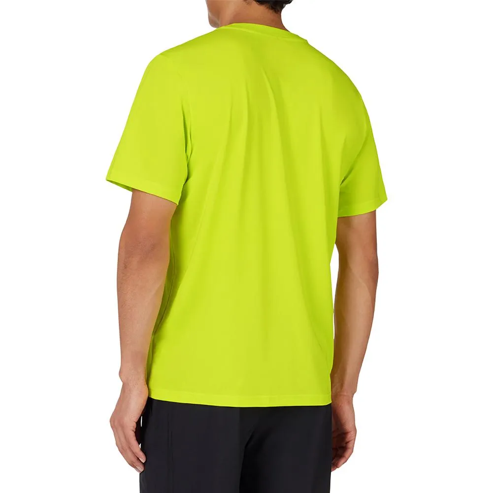 Men's Short Sleeve Tennis Henley Cyber Lime