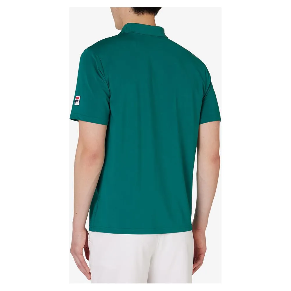 Men's Short Sleeve Tennis Polo Malachite