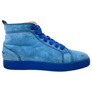 Men's Suede High Tops Low Trainers Blue Size EU 39.5 / UK 5.5