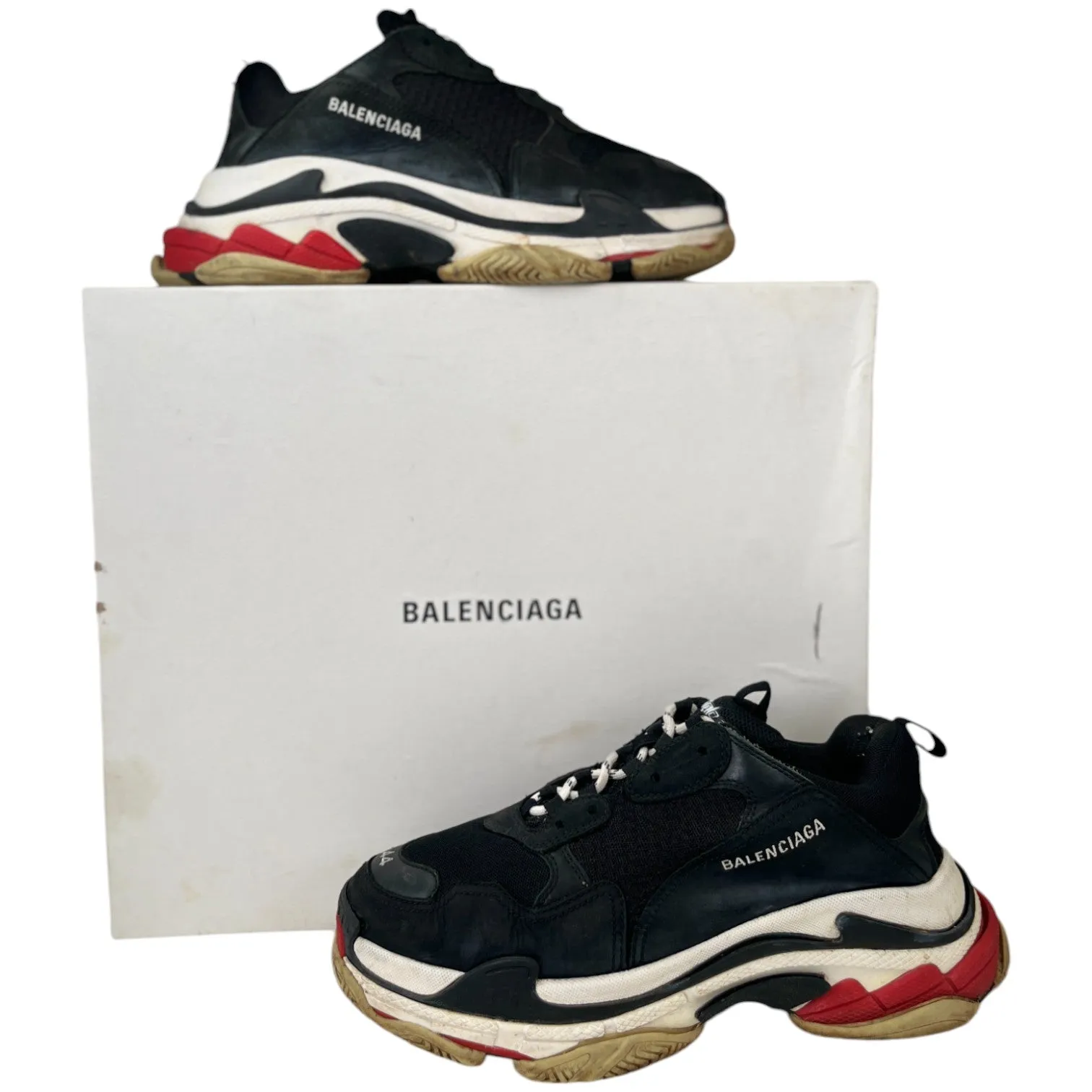 Men's Triple S Low Trainers Black Size EU 44 / UK 10