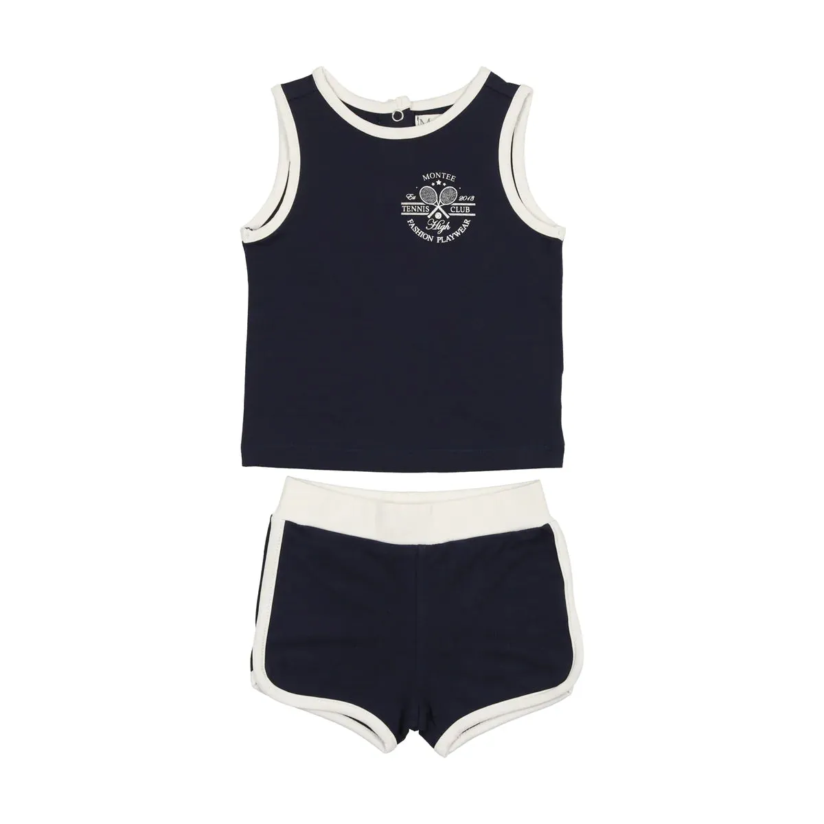 Navy Tennis Club Unisex Short Set