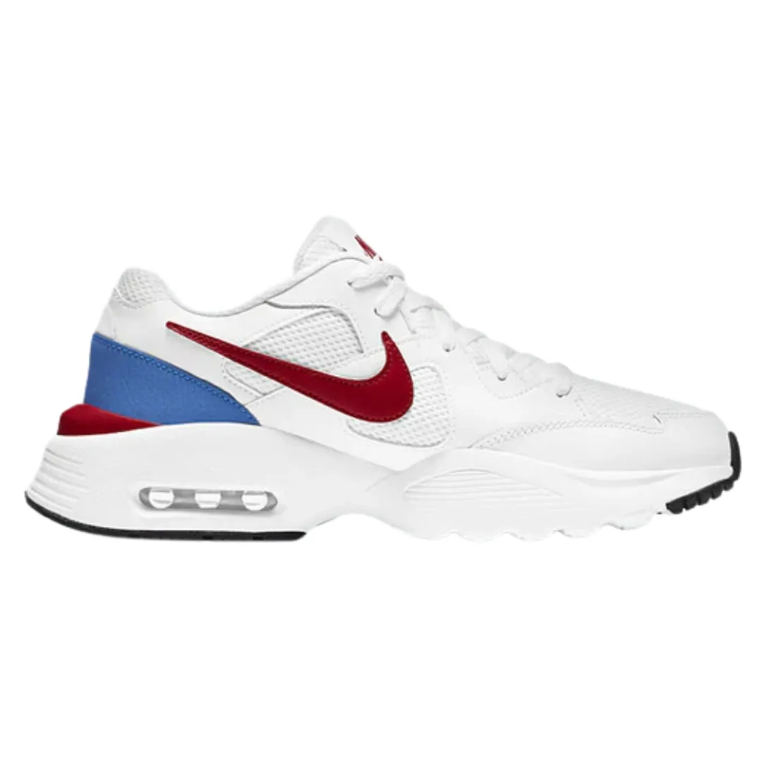 Nike Air Max Fusion Red Swoosh White Trainers