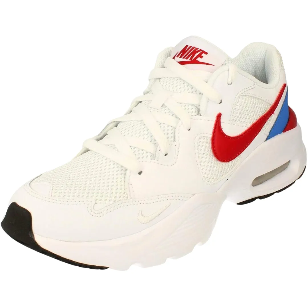 Nike Air Max Fusion Red Swoosh White Trainers