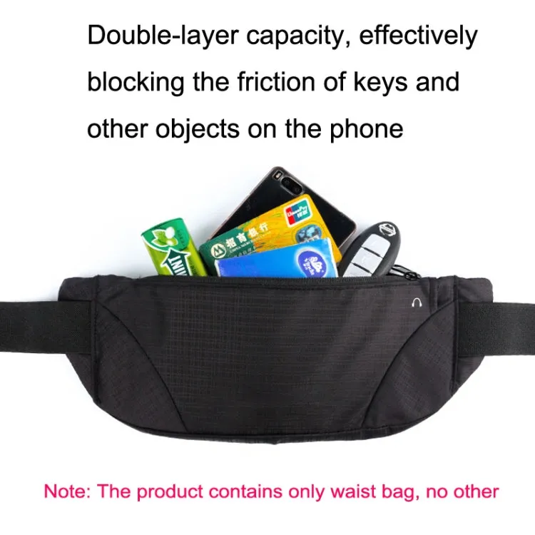 Outdoor Sports Running Ultra-light Large-capacity Close-fitting Phone Waist Bag(Grey)