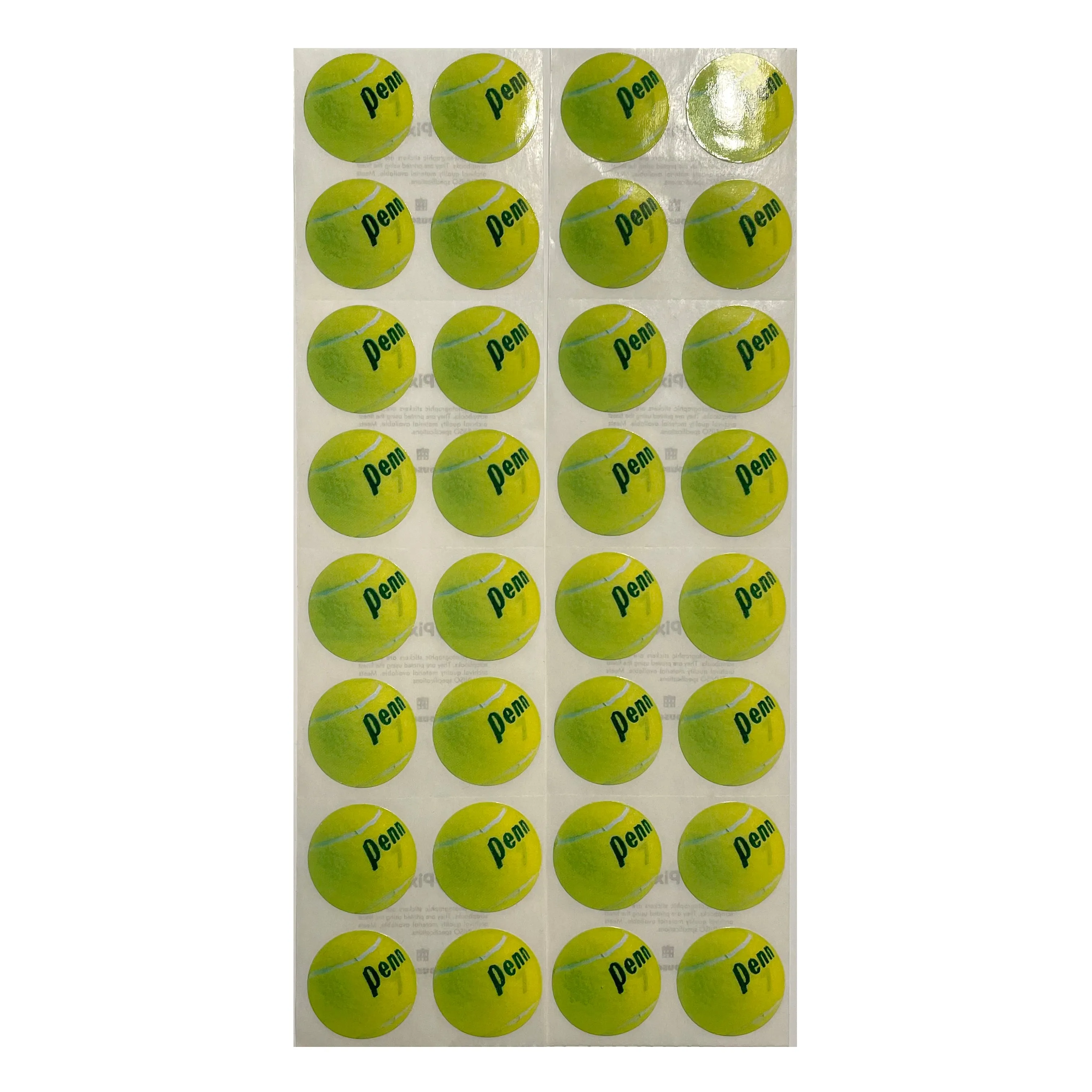 Paper House: Photoreal Tennis Ball stickers - 8 pcs