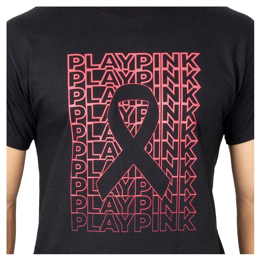 Play Pink Tennis Tee Black