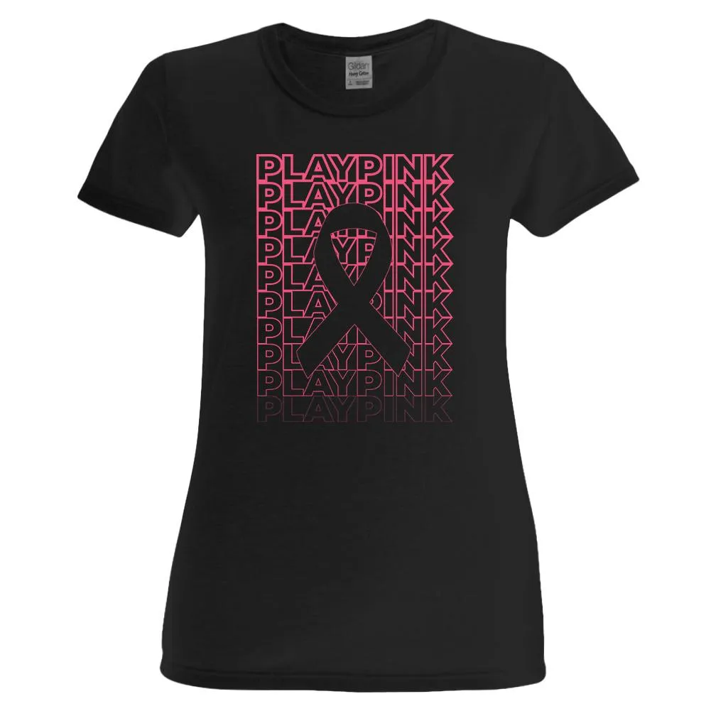 Play Pink Tennis Tee Black