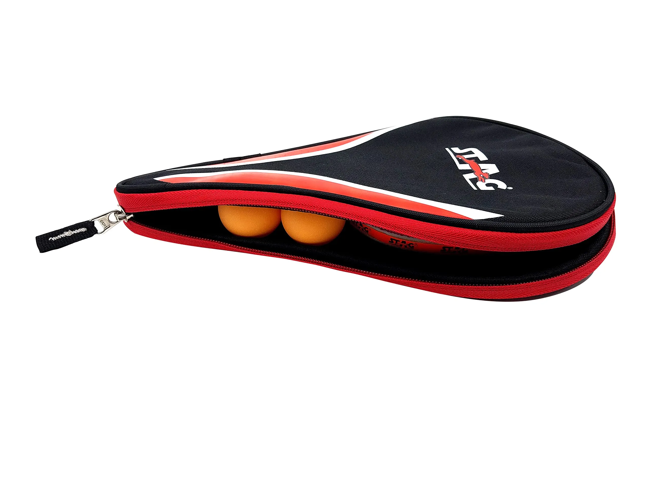 Premium Table Tennis Racket Case-Stroke | Waterproof and Soft Feel (Black)