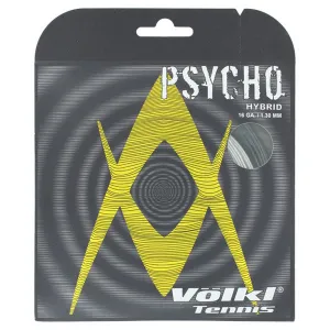 Psycho Hybrid 16G Tennis String Black and Silver