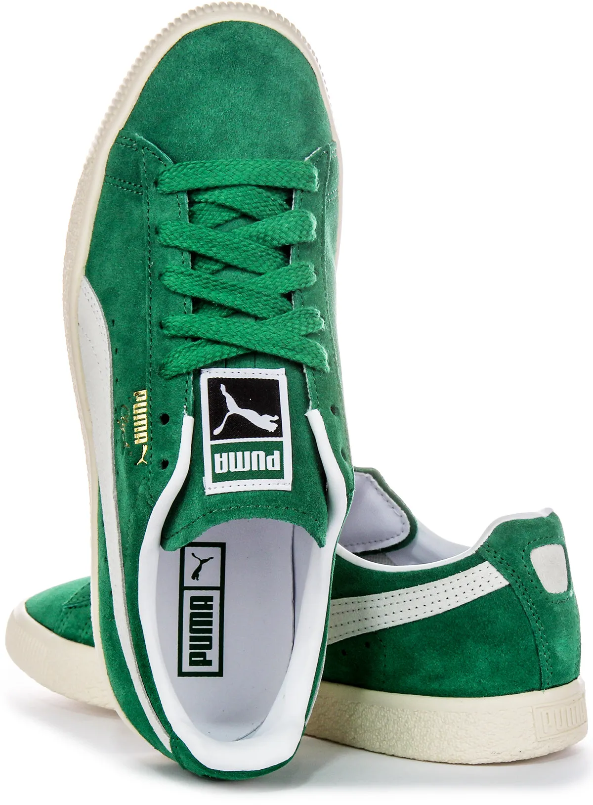 Puma Clyde OG Trainers In Green Suede