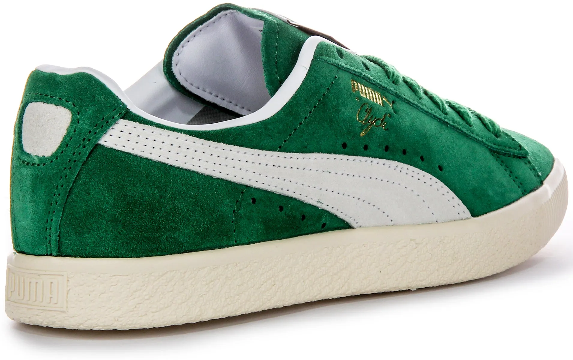 Puma Clyde OG Trainers In Green Suede