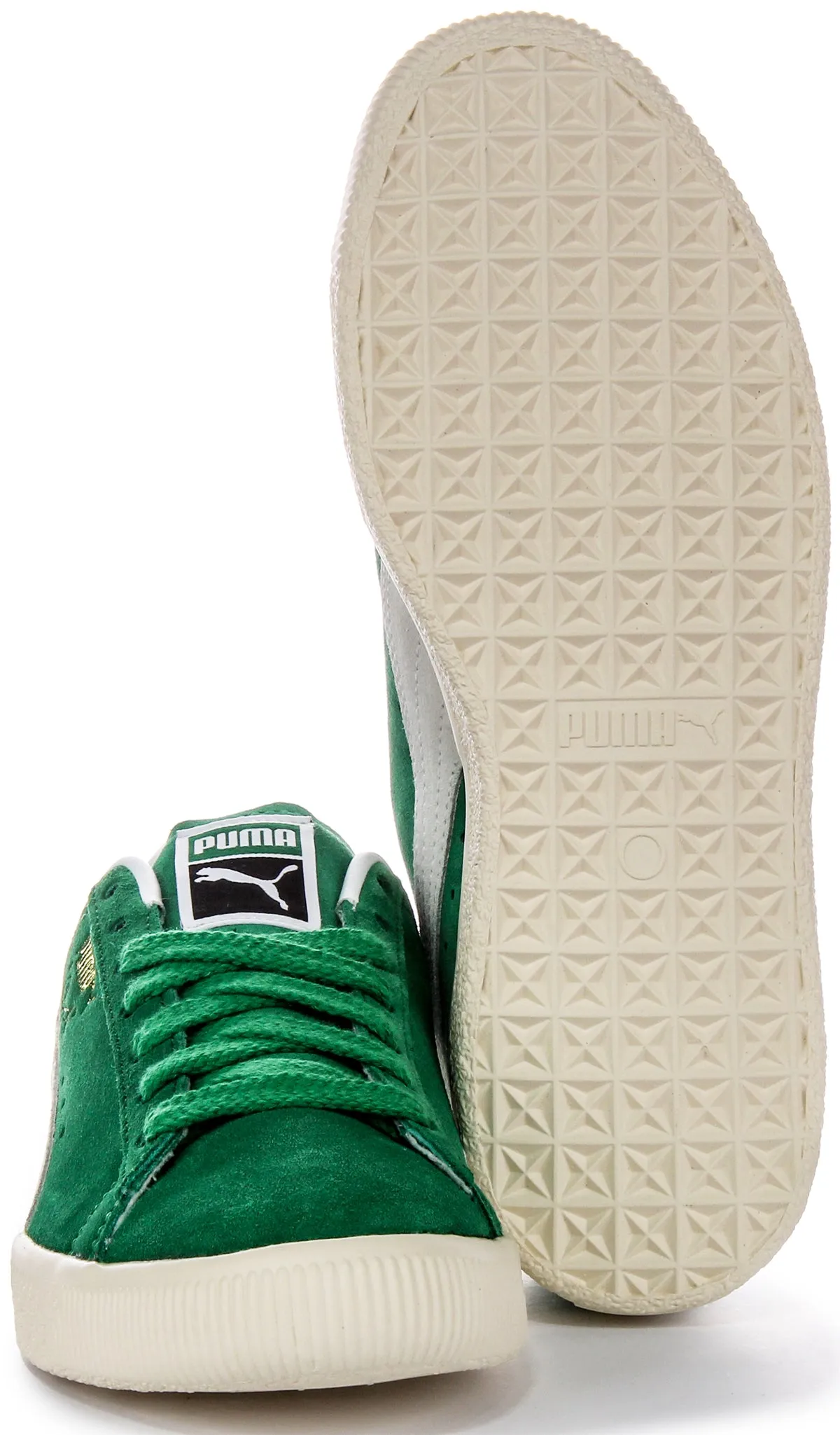 Puma Clyde OG Trainers In Green Suede