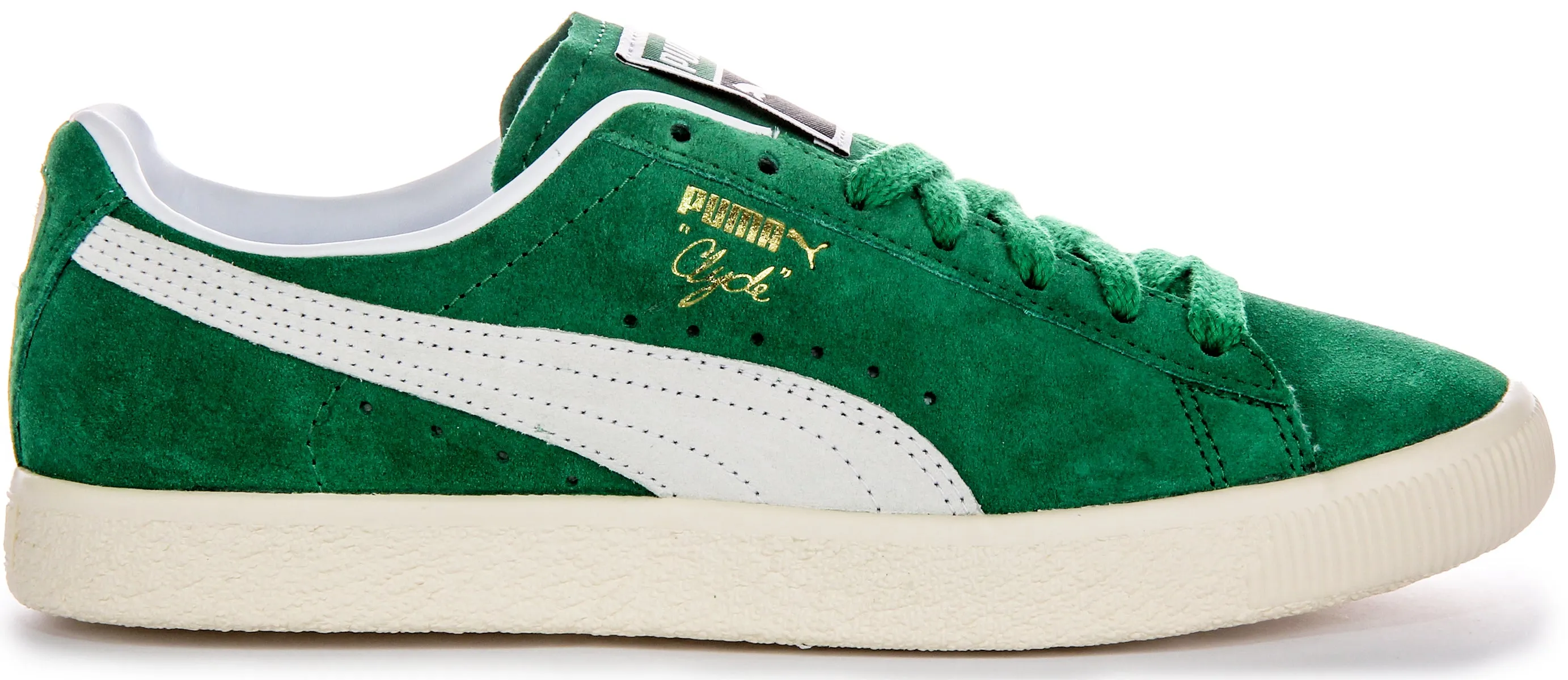 Puma Clyde OG Trainers In Green Suede