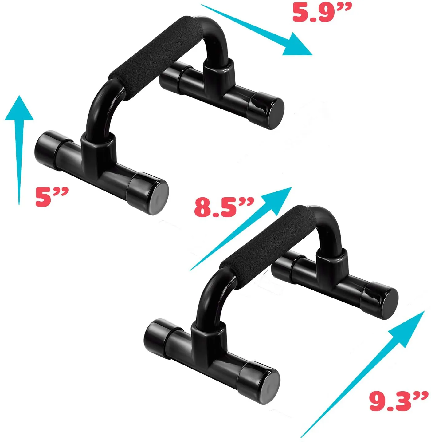 Push Up Bars - Home Workout Equipment Pushup Handle with Cushioned Foam Grip and Non-Slip Sturdy Structure - The Push Up Handles for Floor are Great for Strength Workouts - Push Up Bars for Men Women