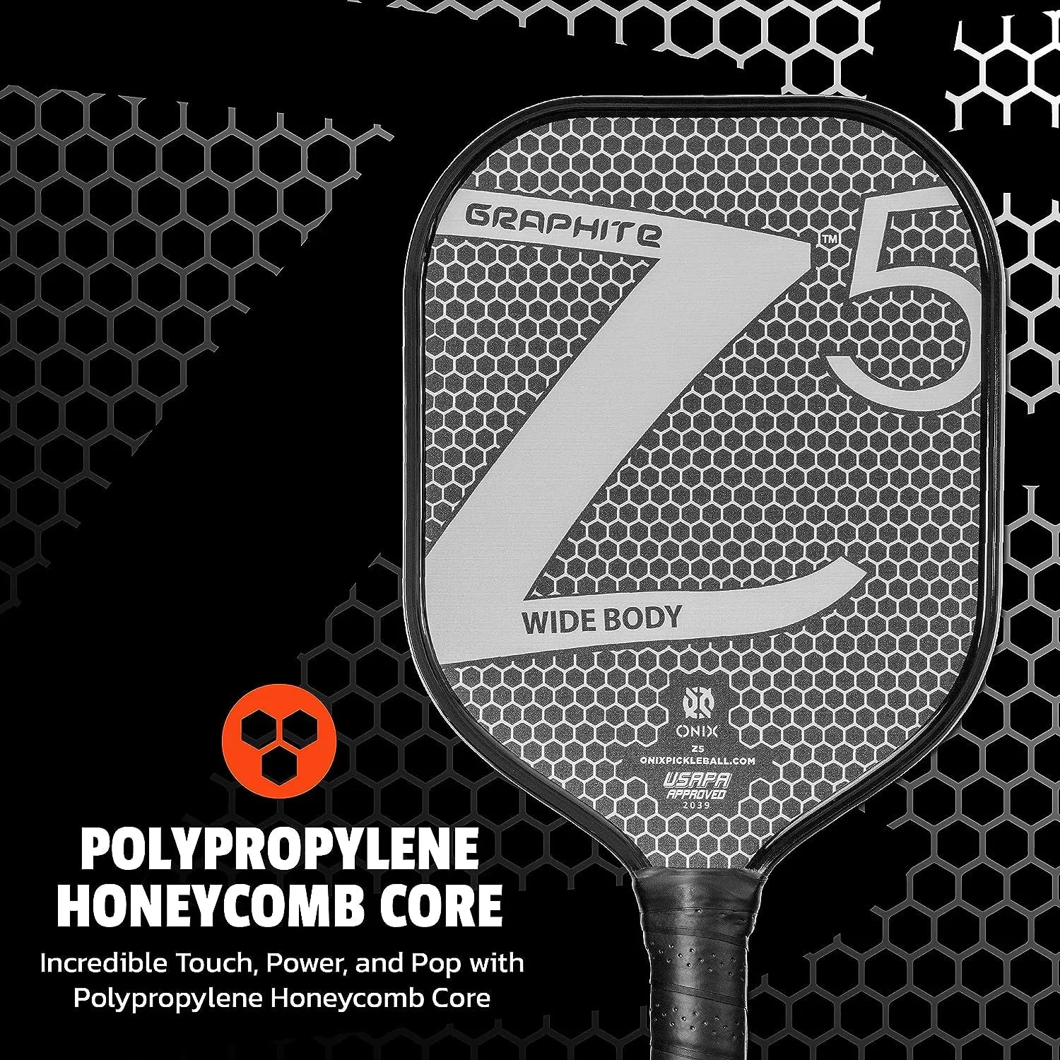 "Experience the Ultimate Performance with  Graphite Z5 Pickleball Paddles - Lightweight, Durable and Comfortable Grip - Officially Approved by USA Pickleball"