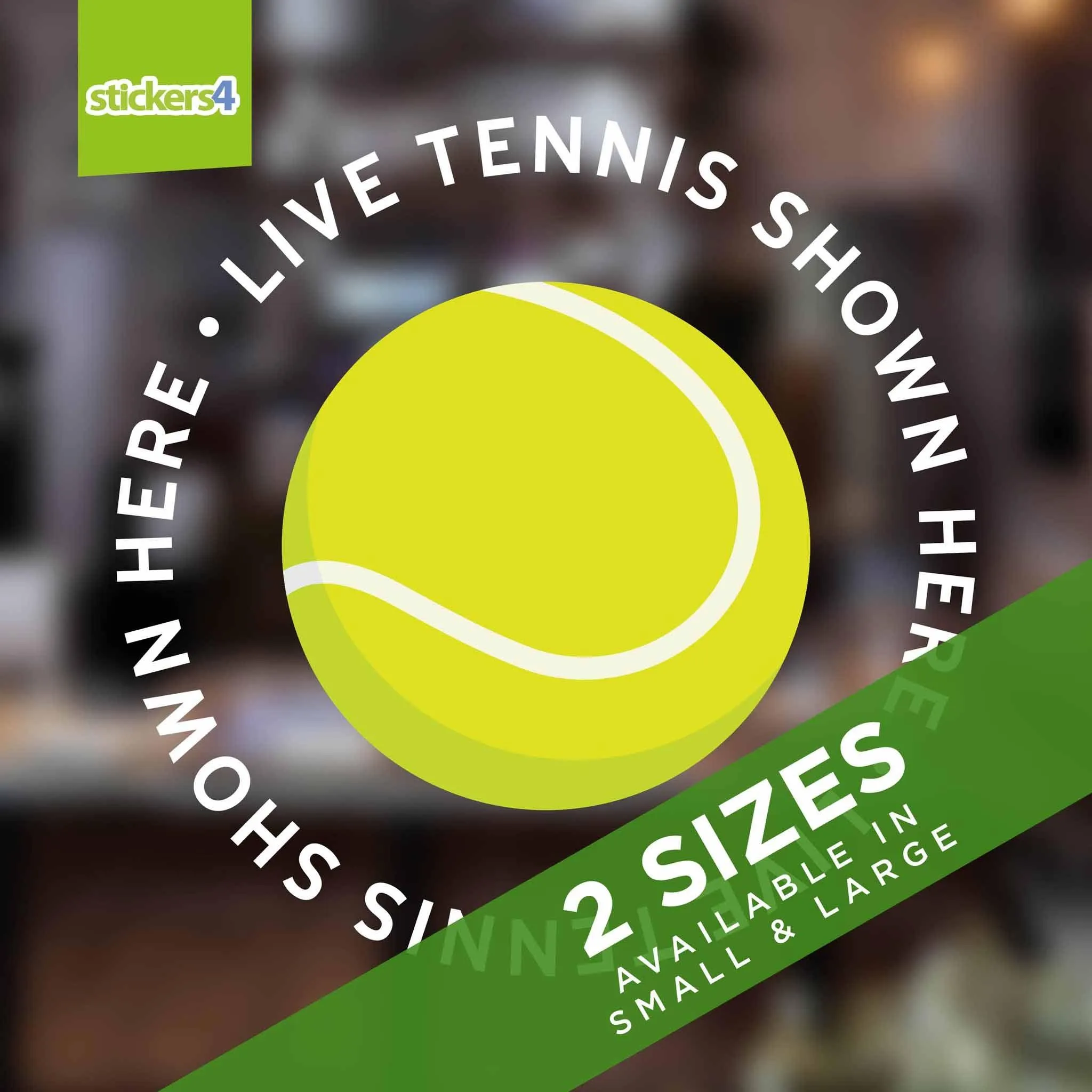 "Live Tennis Shown Here" Roundel Window Sticker