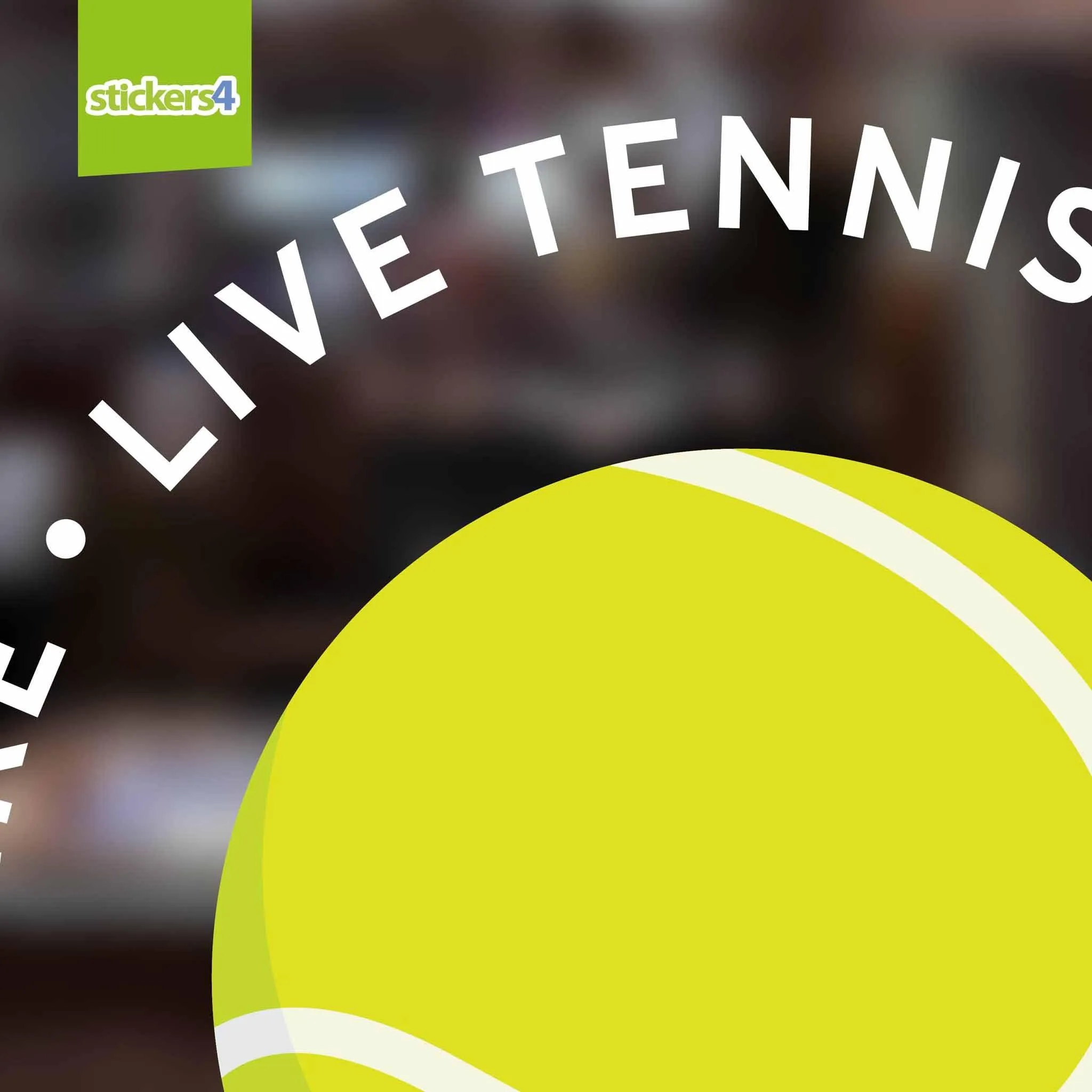 "Live Tennis Shown Here" Roundel Window Sticker