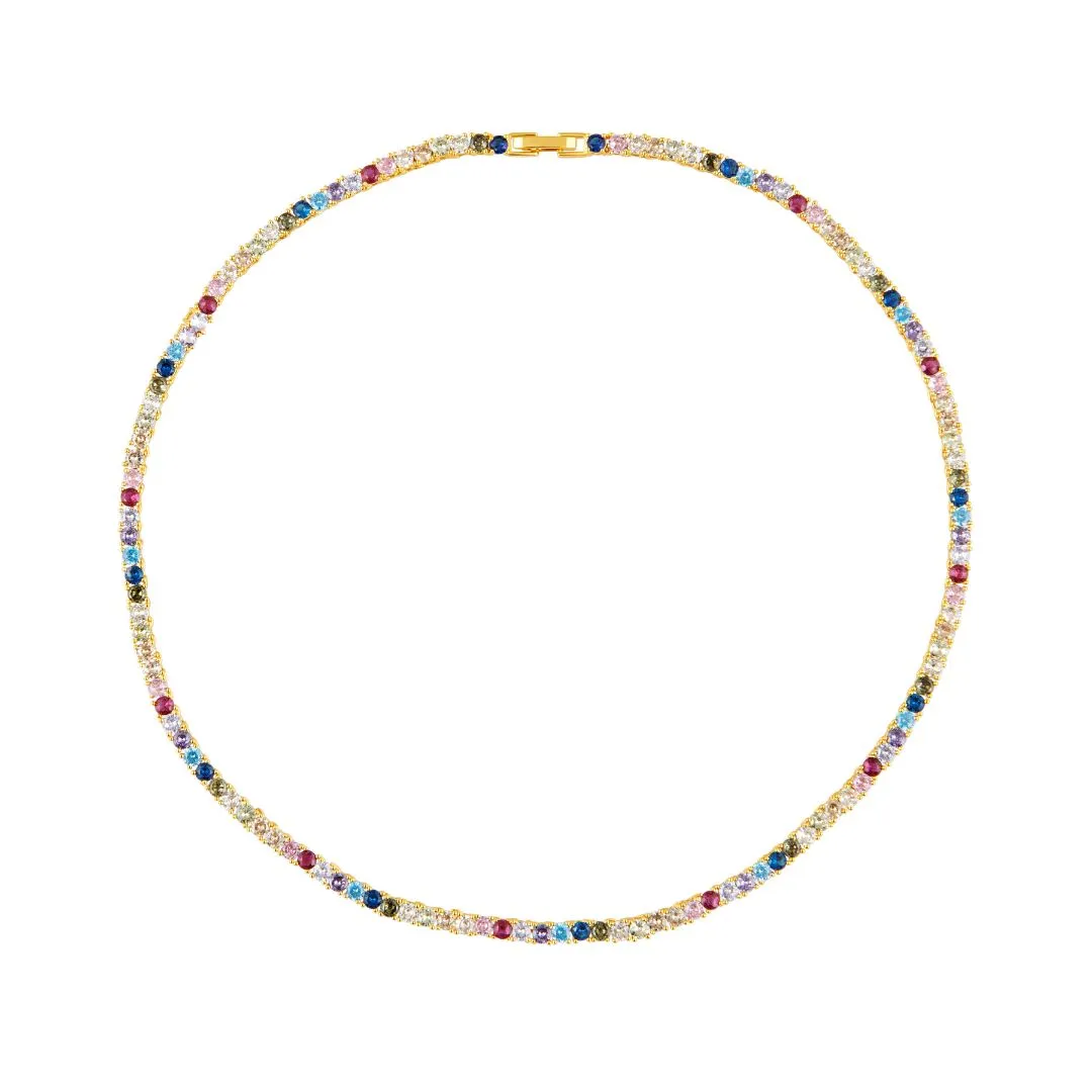 Rainbow Tennis Necklace