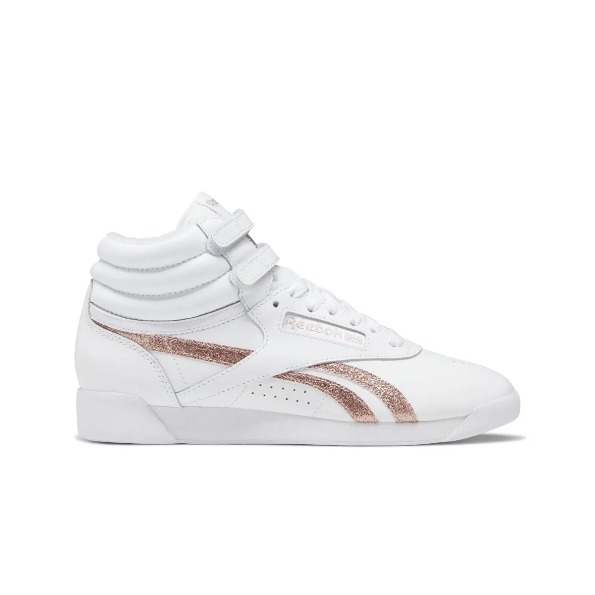 REEBOK GW9657 F/S HI WMN'S (Medium) White/Rose Gold Leather Lifestyle Shoes