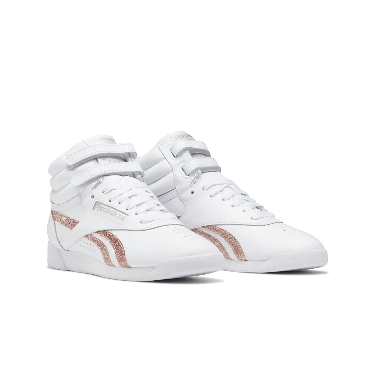 REEBOK GW9657 F/S HI WMN'S (Medium) White/Rose Gold Leather Lifestyle Shoes