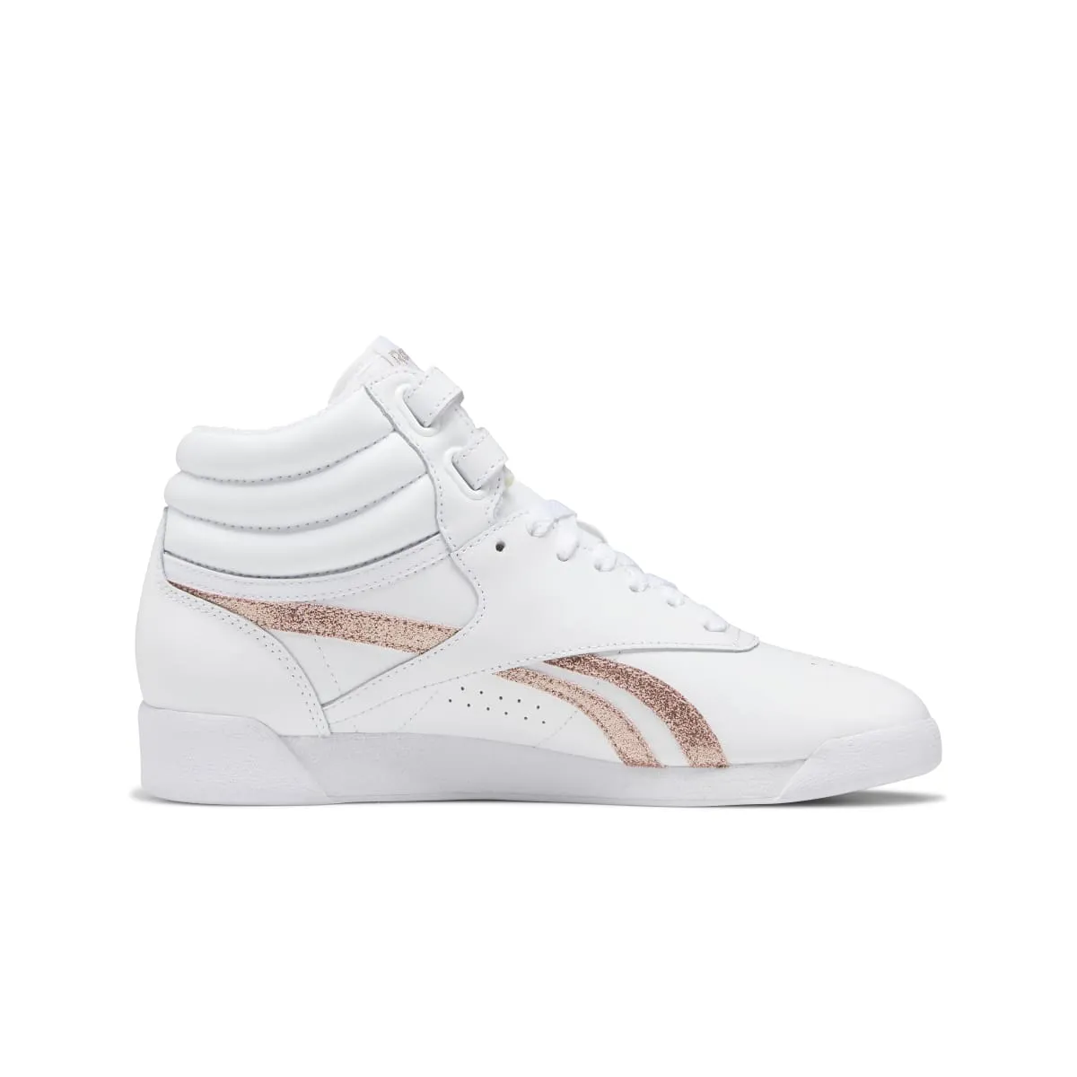 REEBOK GW9657 F/S HI WMN'S (Medium) White/Rose Gold Leather Lifestyle Shoes