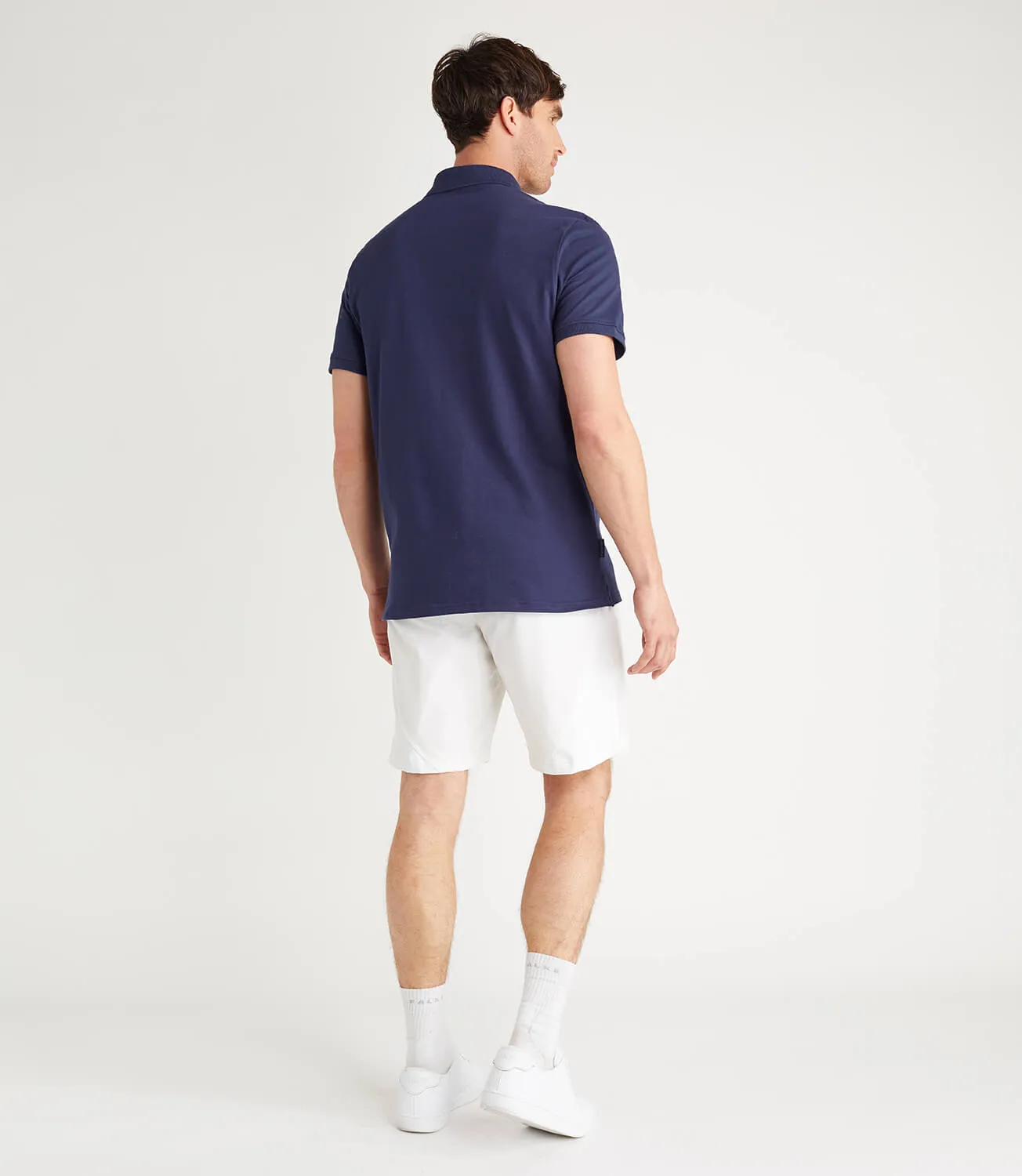 Samuel Cotton Pique Polo - Blue