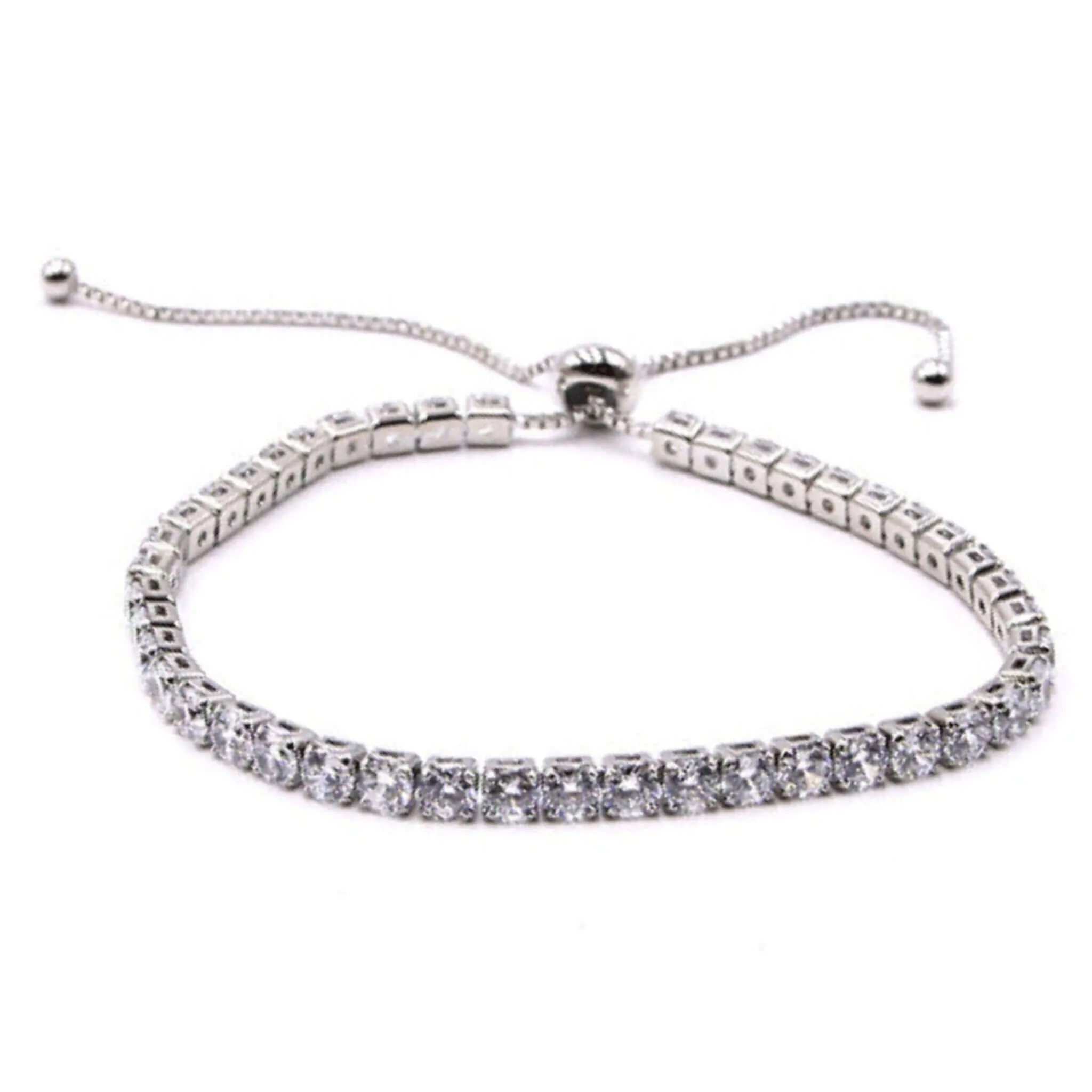 Silver Cubic Zirconia Tennis Bracelet