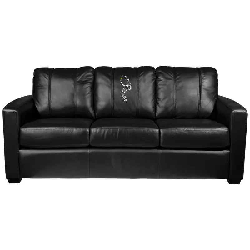 Silver Sofa with Tennis Man Logo Panel