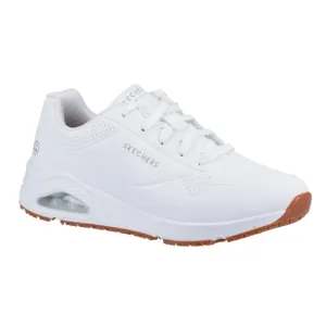 Skechers Womens UNO Slip Resistant Trainers 39 White - BA155-39