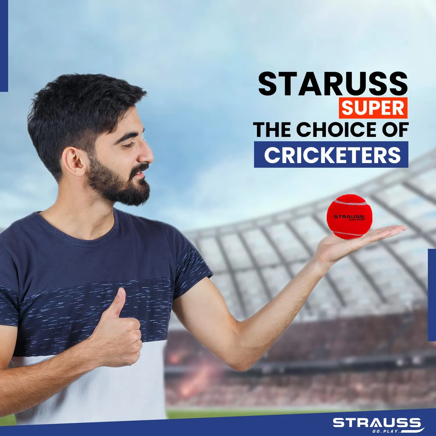 STRAUSS Cricket Tennis Balls | Mid Weight (Hard) | Pack of 6 | Color: Red | for Street, Lawn, Park, Beach & Gully Cricket | Premium Rubber Tennis Balls | for All Age Groups | Tennis Cricket Ball