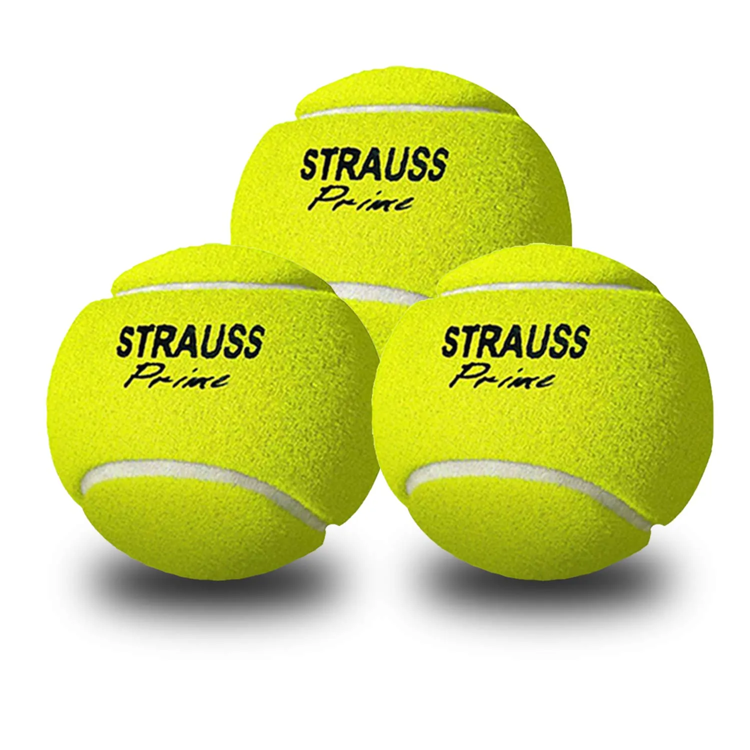 STRAUSS Tennis Cricket Ball, (Pack of 12) (Light Weight)