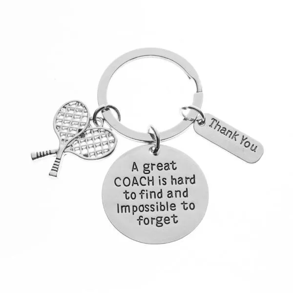 Tennis Coach Keychain & Card Set