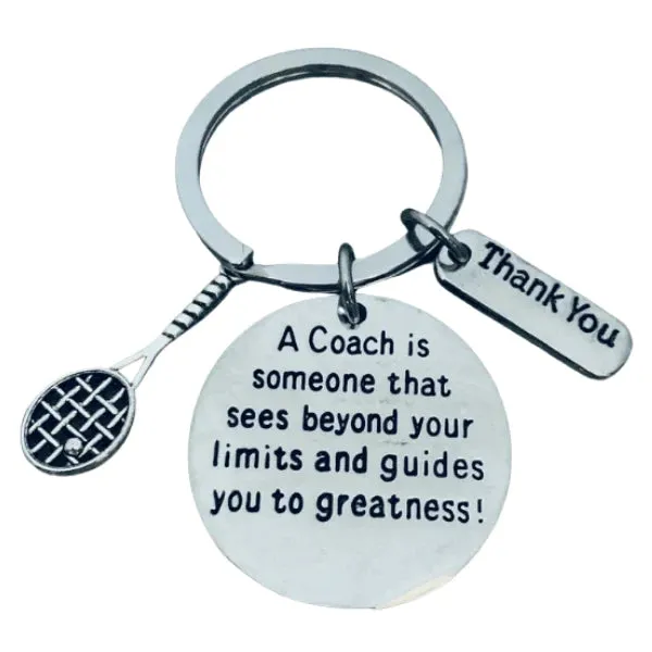 Tennis Coach Keychain