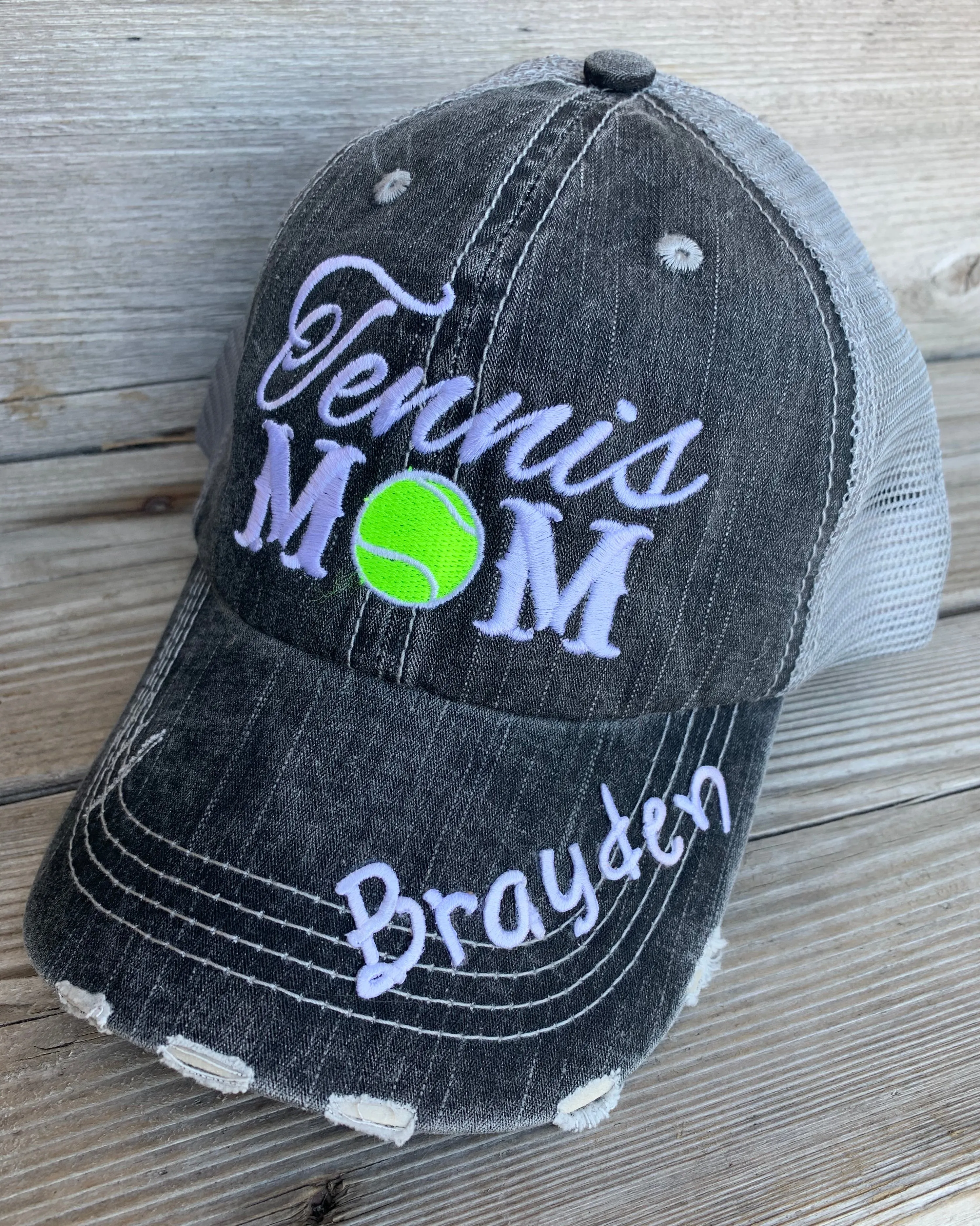 Tennis hats! Tennis mom | Tennis hair dont care | Customize-name-numbers-BLING! | Womens trucker caps | Mom hat | Sports mom cap