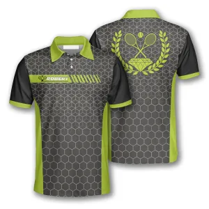 Tennis Honeycomb Pattern Emblem Custom Polo Tennis Shirts for Men