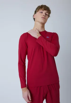 Tennis Longsleeve Shirt,  bordeaux red