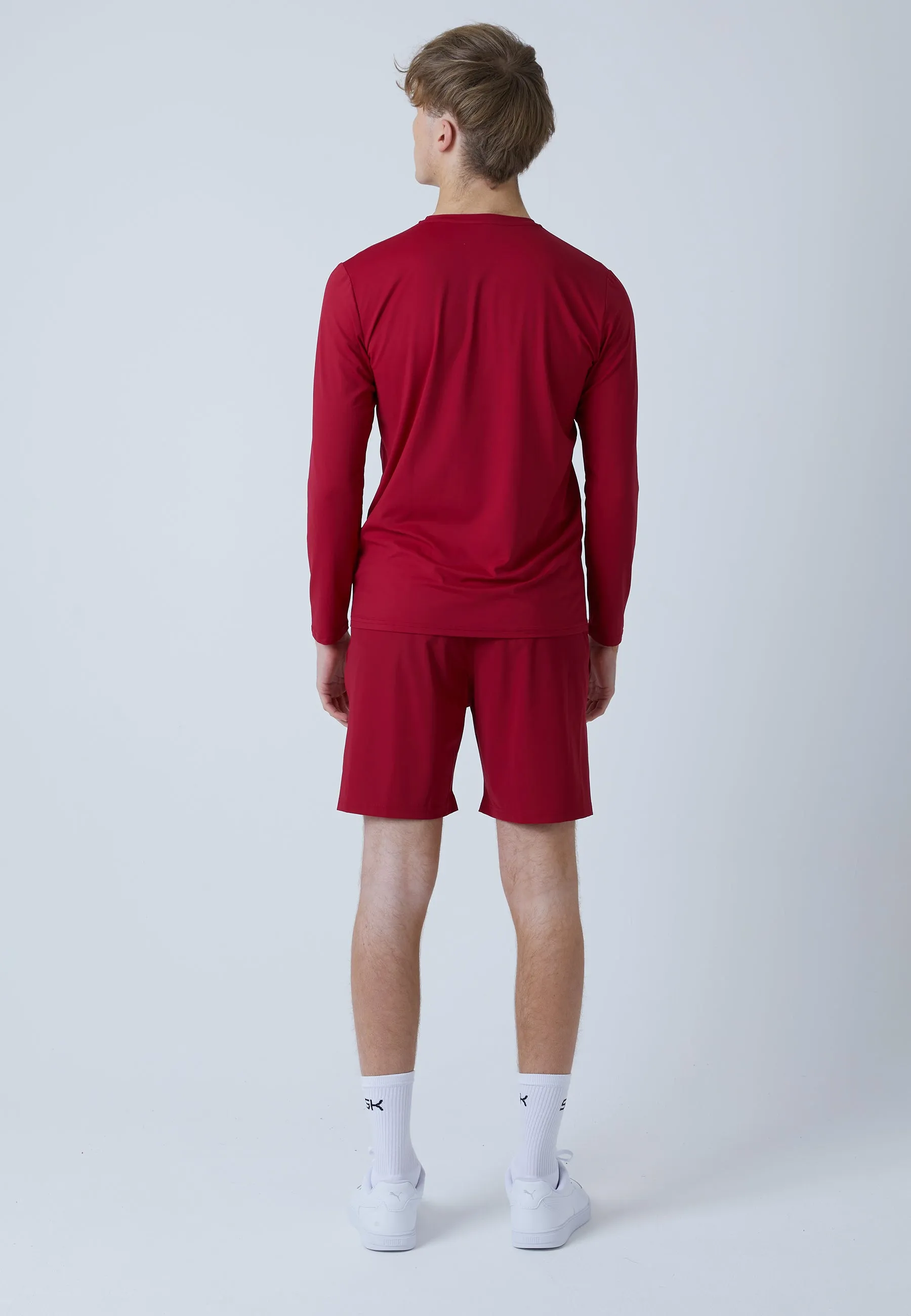 Tennis Longsleeve Shirt,  bordeaux red