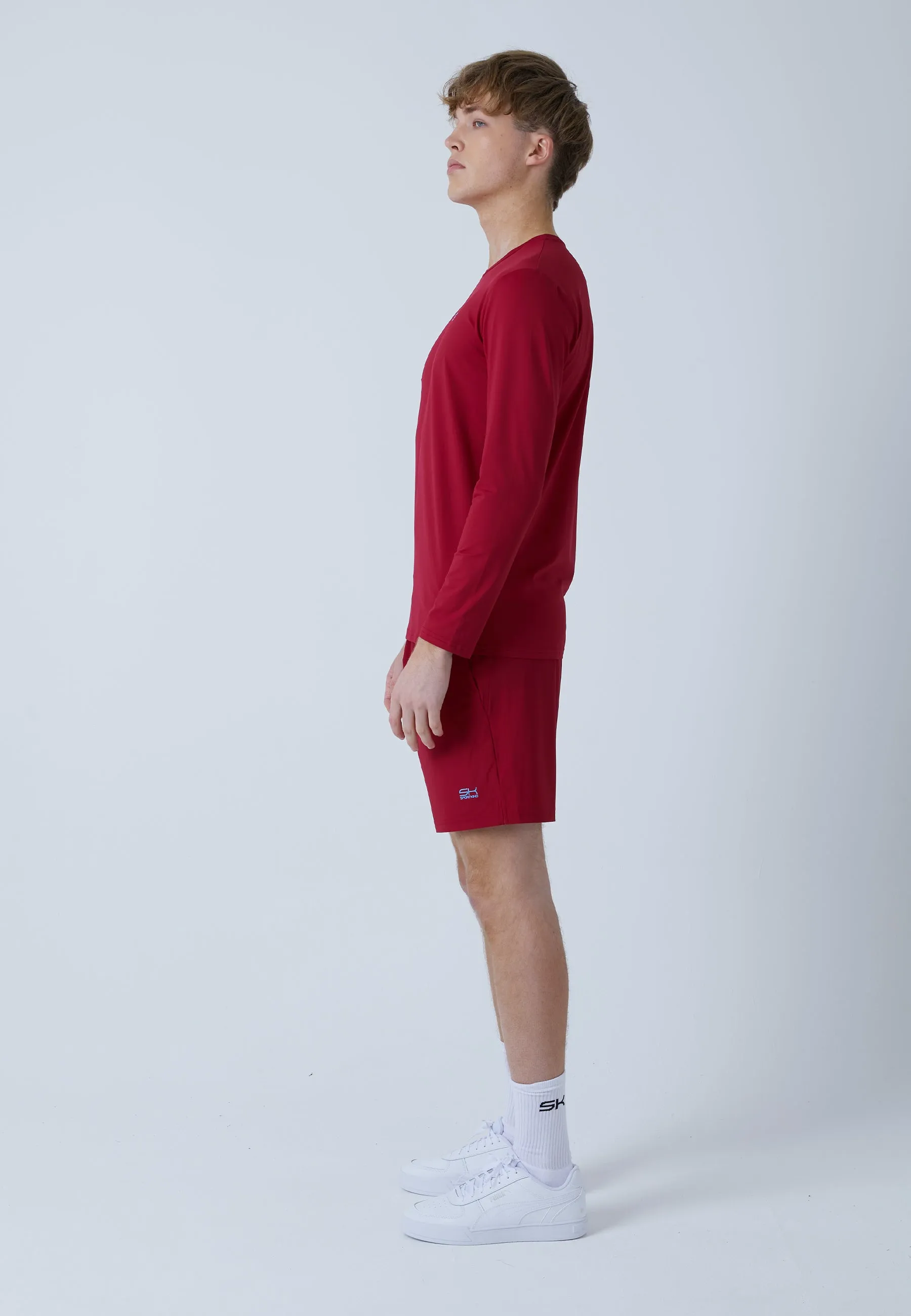 Tennis Longsleeve Shirt,  bordeaux red