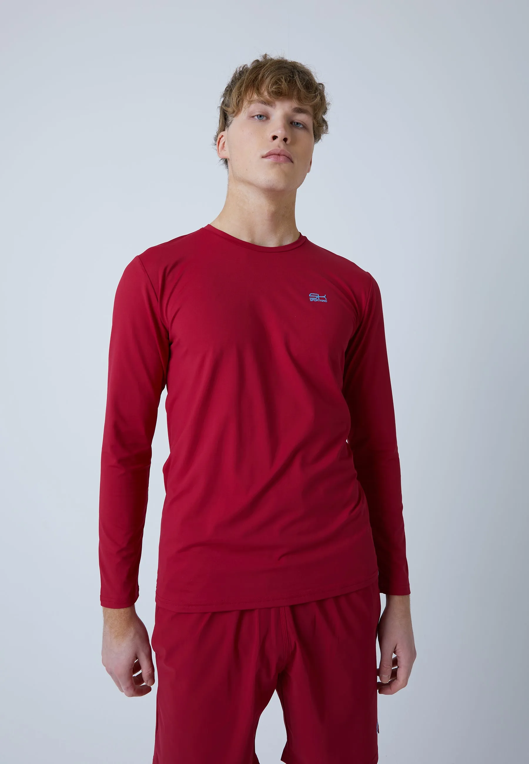 Tennis Longsleeve Shirt,  bordeaux red