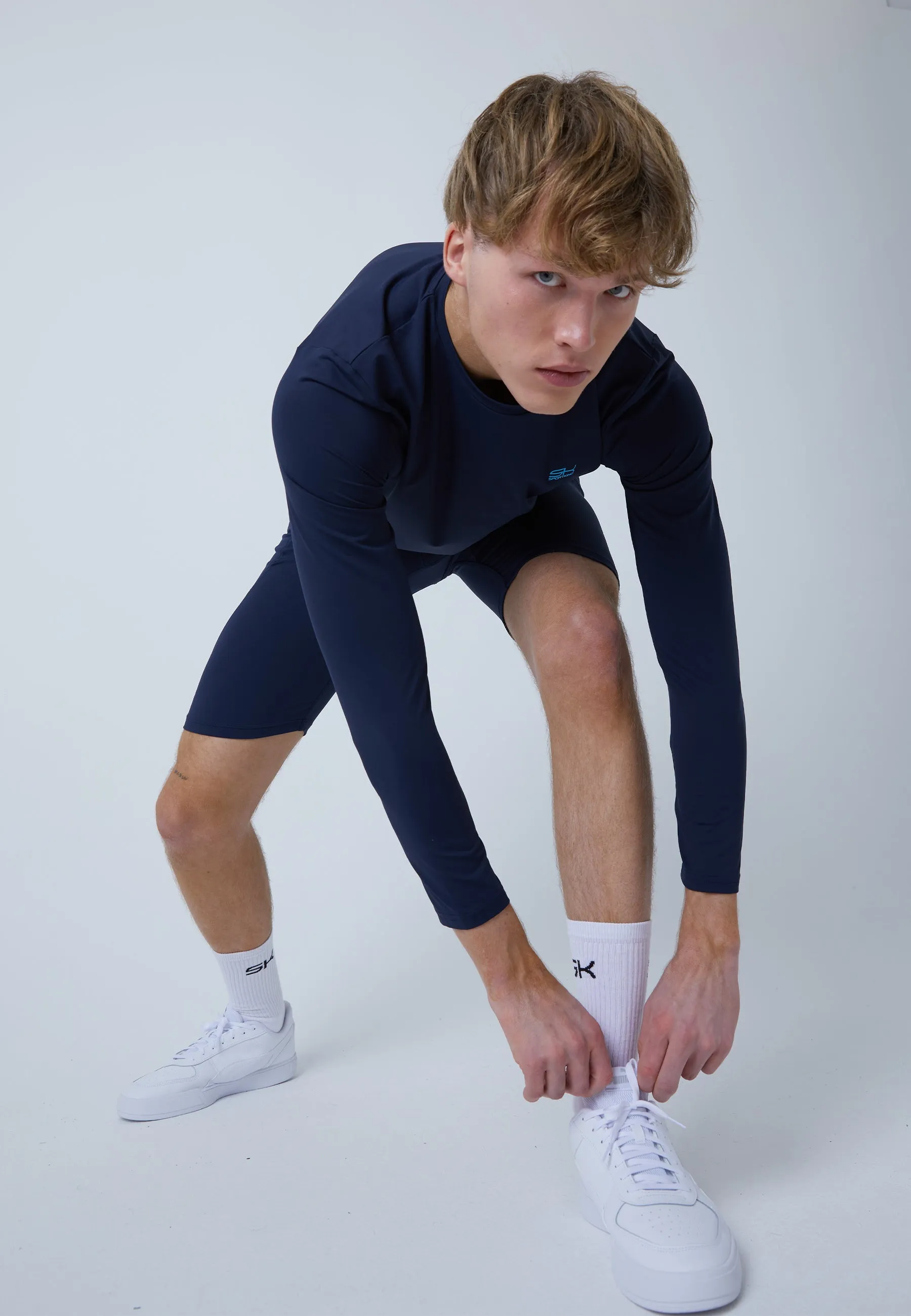 Tennis Longsleeve Shirt, navy blue