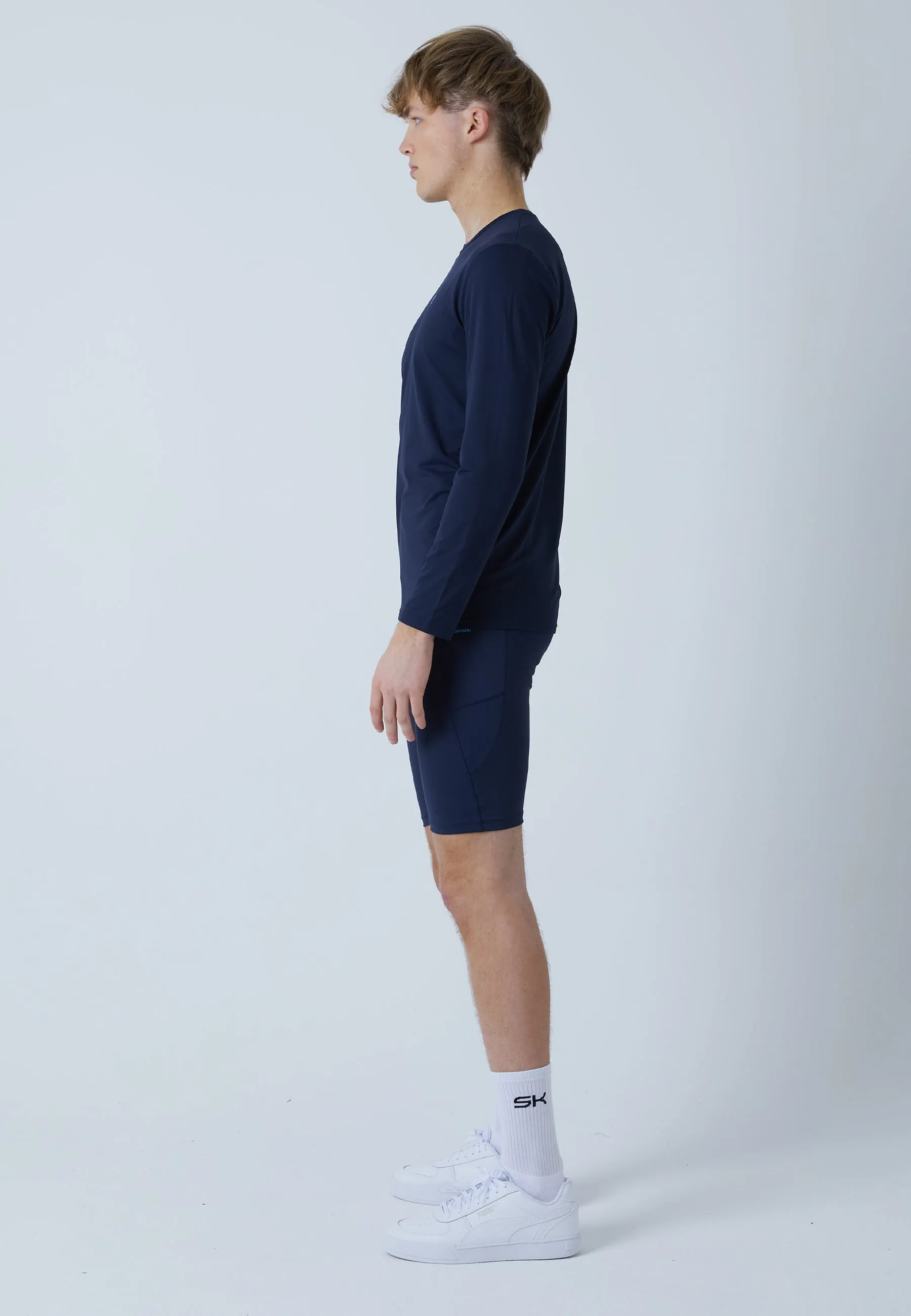 Tennis Longsleeve Shirt, navy blue