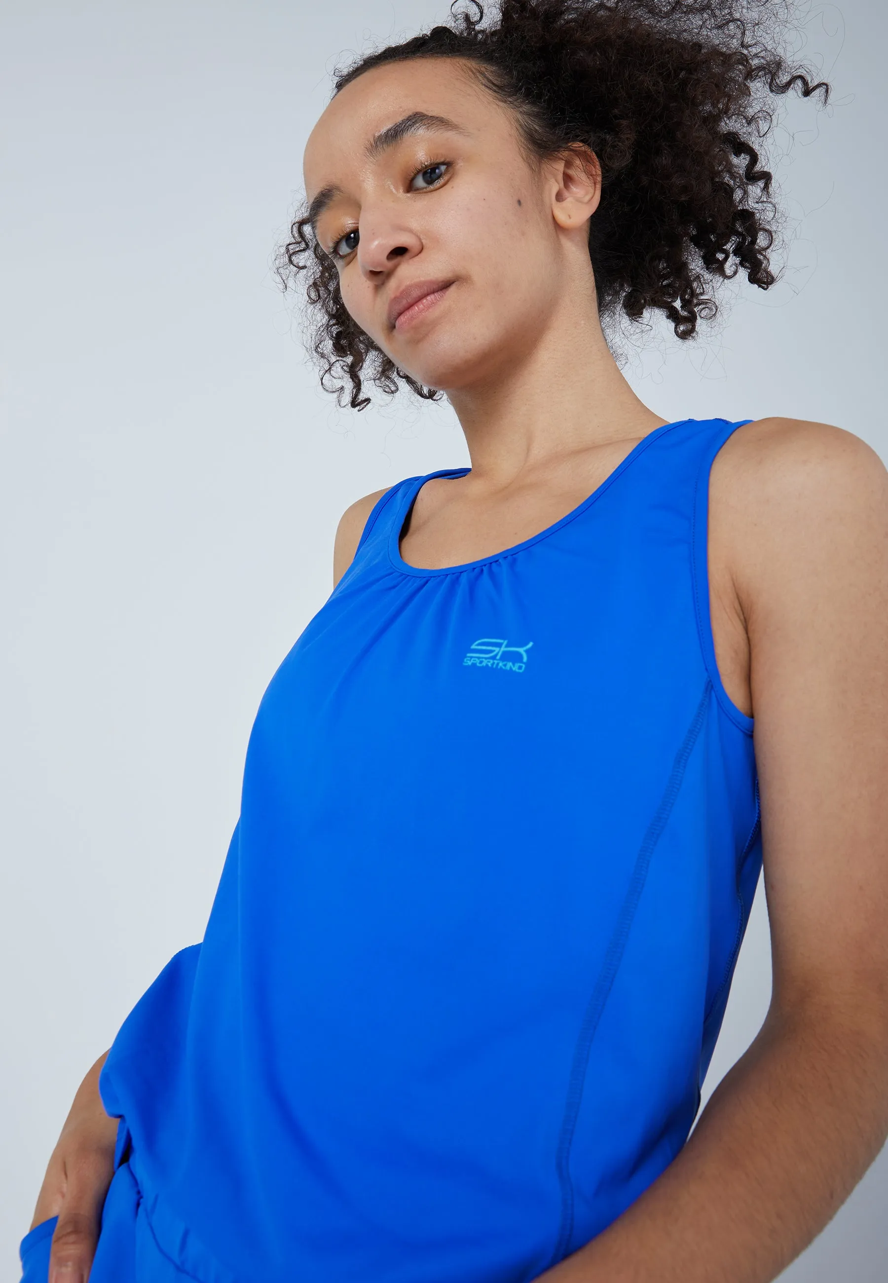 Tennis Loose Fit Tank Top, cobalt blue