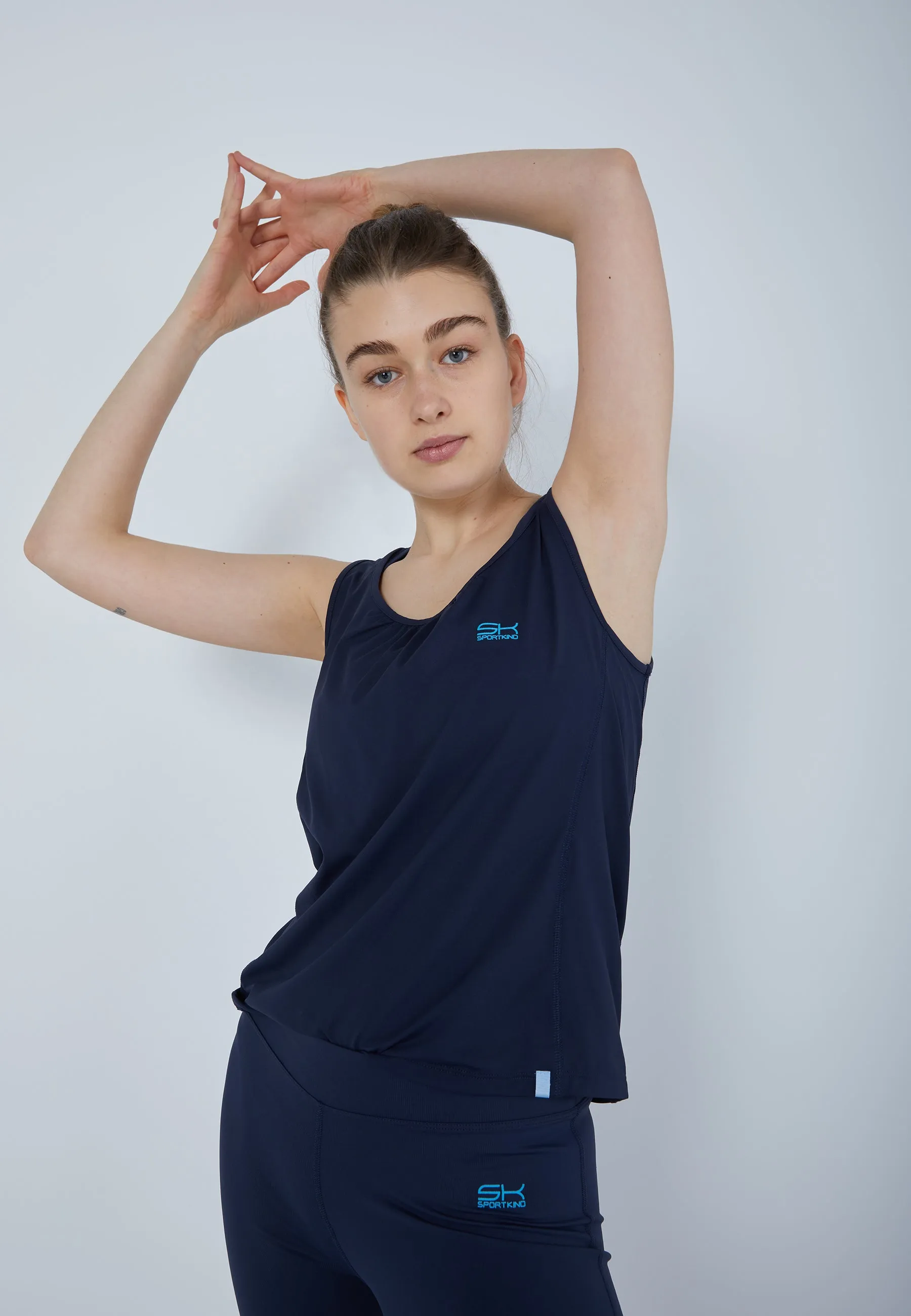 Tennis Loose Fit Tank Top, navy blue