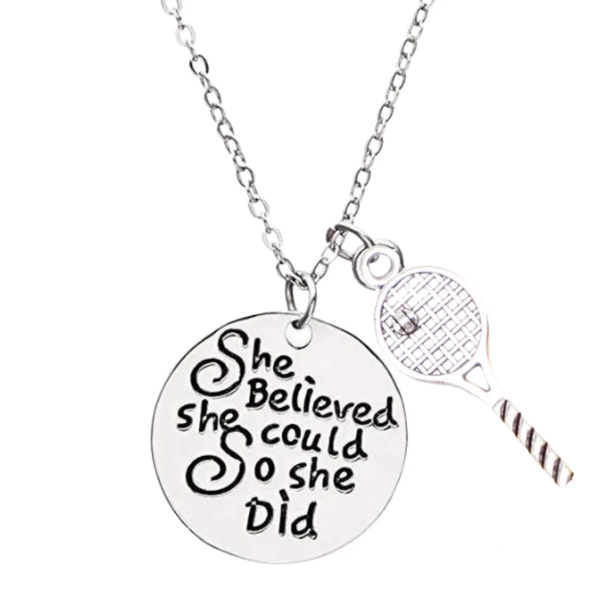 Tennis Necklace- She Believed She Could So She Did