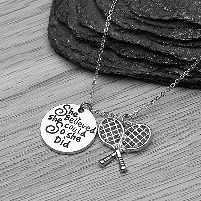 Tennis Necklace- She Believed She Could So She Did