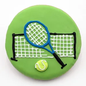 Tennis Racket and Net Cookie