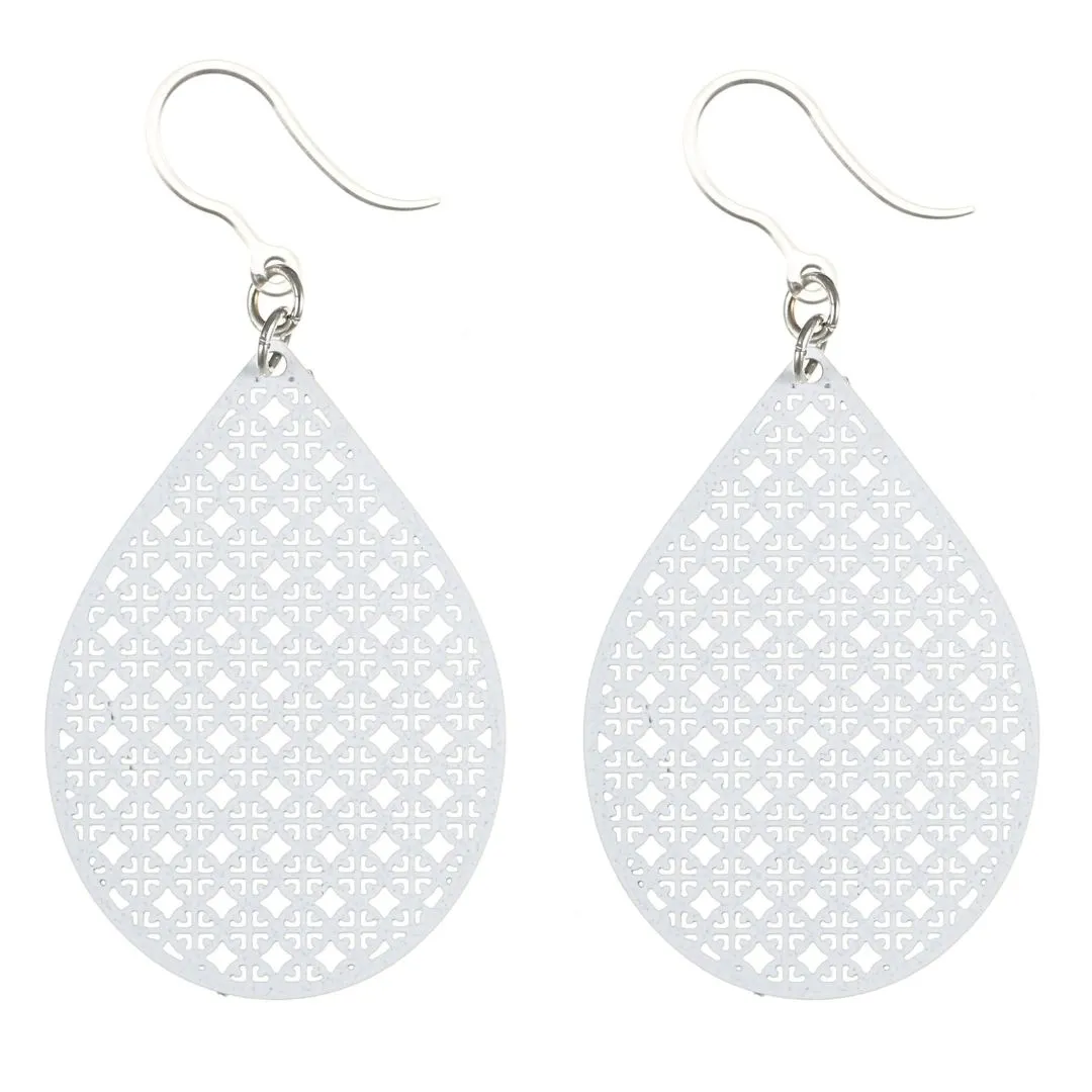 Tennis Racquet Dangles Hypoallergenic Earrings for Sensitive Ears Made with Plastic Posts