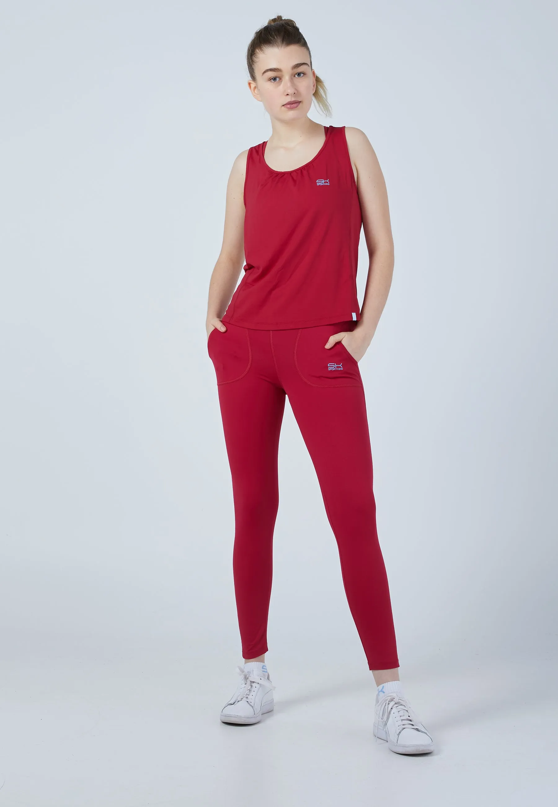 Tennis Tanktop Loose Fit, burgundy red