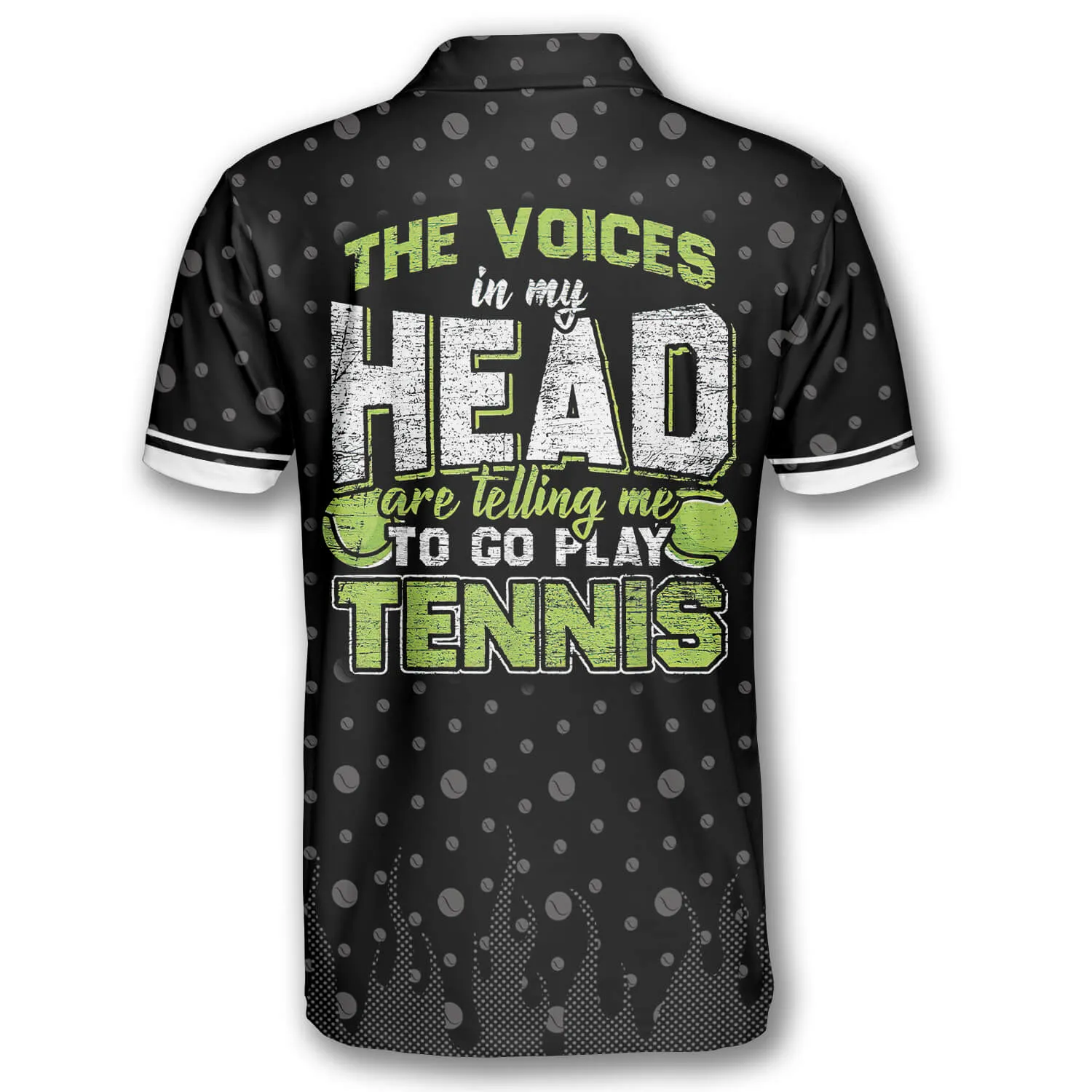 Tennis the Voices in My Head Custom Polo Tennis Shirts for Men