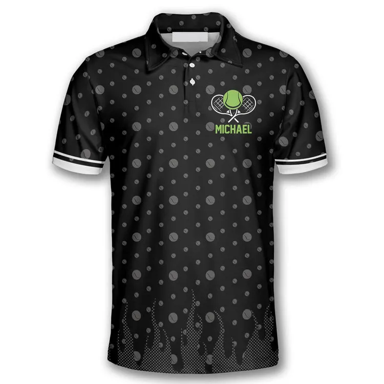 Tennis The Voices In My Head Customized Name All Over Printed Polo Shirt, Idea Gift for Tennis Players